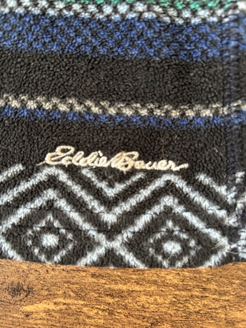 Women’s Vintage 1/4 Zip Light Eddie Bauer Blue Faire Isle Pullover Size Small - Picture 2 of 3